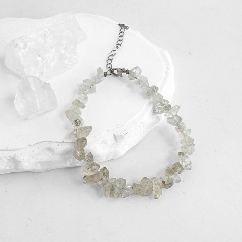 現貨實拍 閃靈鑽手鍊 閃靈手串 共生 原礦 礦石 水晶 油膽 尖頭閃靈鑽 高頻水晶 能量 晶柱 SW038-細節圖5