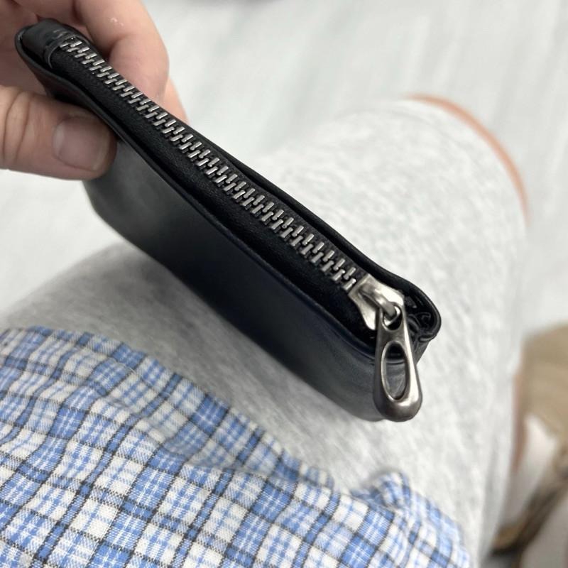 現貨實拍 皮革收納包 零錢包 鑰匙包 訂製款 男 皮包 耳機 小物包 黑色 素面 錢包 名片包 卡夾 SB020-細節圖8