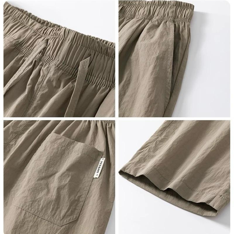 現貨 三色 通勤簡約款 機能長褲 傘兵褲 涼感長褲 透氣長褲 薄長褲 基本款 男生 褲子 日系 素面 錐形褲 直筒褲-細節圖6