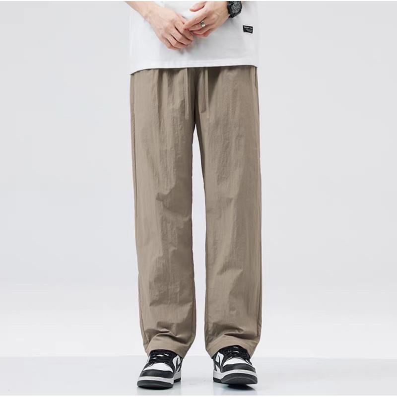 現貨 三色 通勤簡約款 機能長褲 傘兵褲 涼感長褲 透氣長褲 薄長褲 基本款 男生 褲子 日系 素面 錐形褲 直筒褲-細節圖8