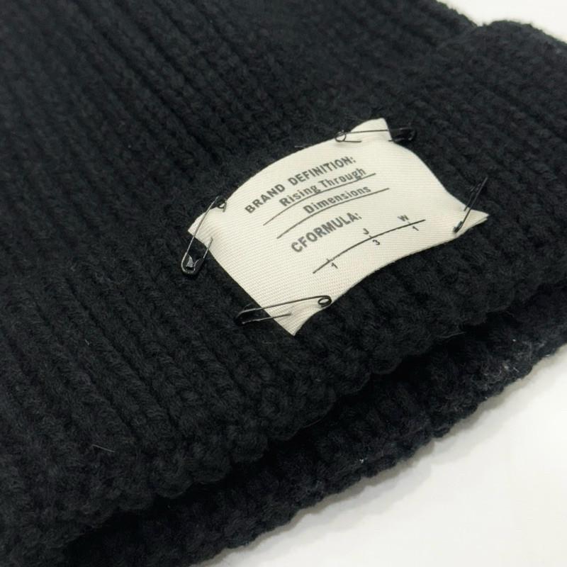 現貨 實拍 隨性布標 毛帽 保暖 針織帽 黑色 護耳帽 防寒-細節圖3