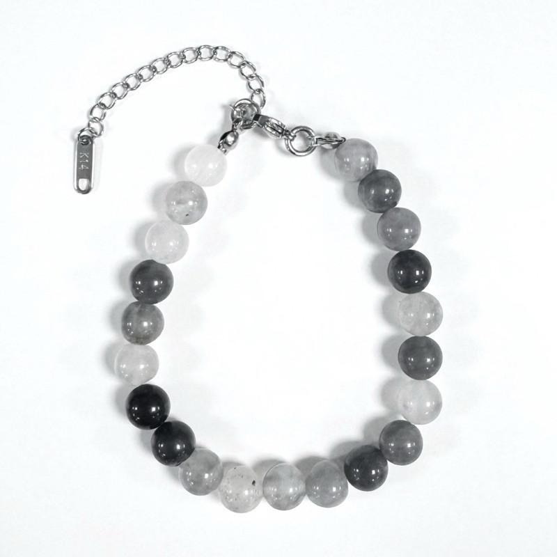 現貨 實拍 雲霧晶 串珠 手鍊 礦石 水晶 天然石 能量 手串 男 女 SW048-細節圖4