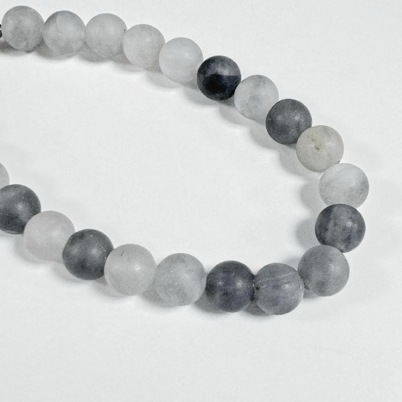 現貨 實拍 水墨灰 磨砂 串珠 手鍊 礦石 水晶 天然石 手串 男 女 SW047-細節圖6