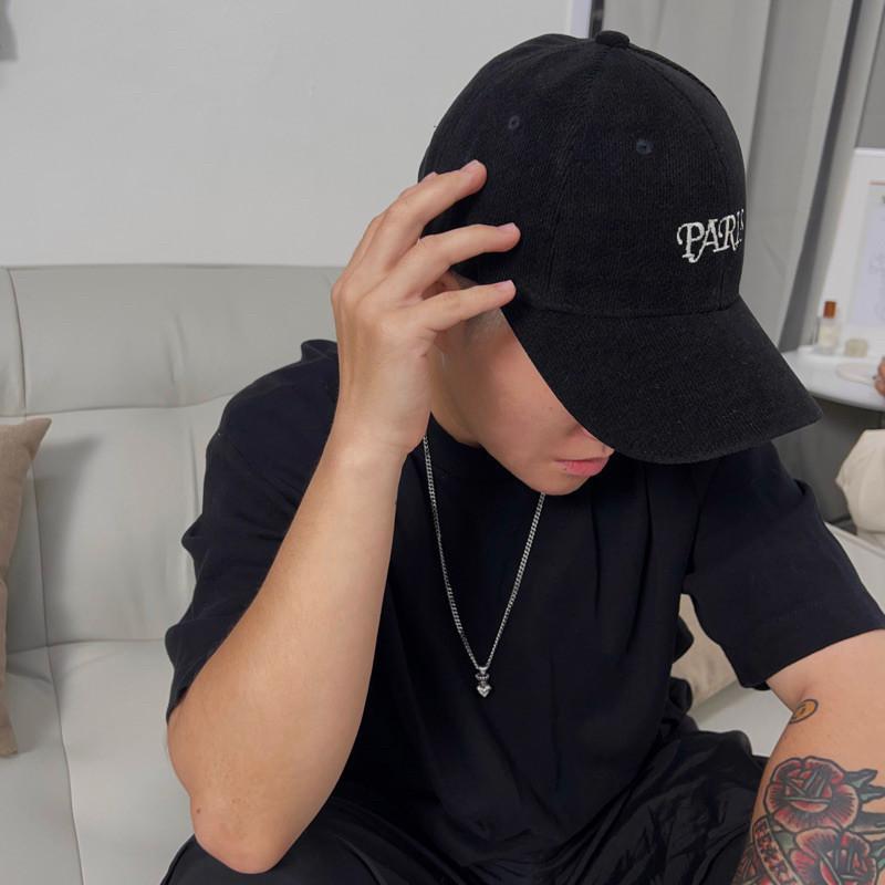 現貨 實拍 Paris 燈芯絨 深頂 老帽 刺繡 棒球帽 英文 厚挺 帽子-細節圖3