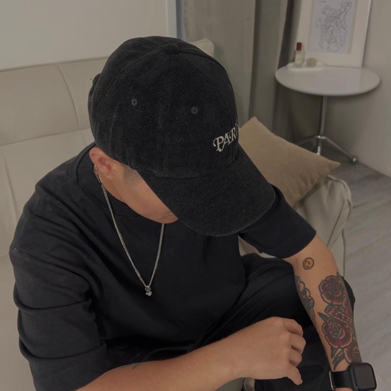 現貨 實拍 Paris 燈芯絨 深頂 老帽 刺繡 棒球帽 英文 厚挺 帽子-細節圖8