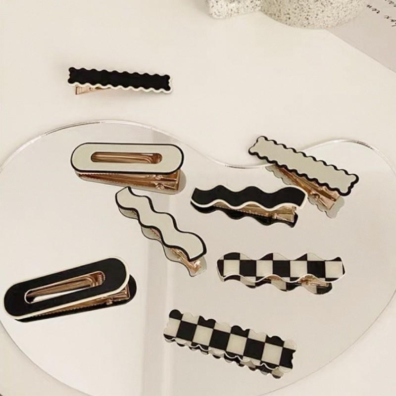 現貨實拍 邊框配色髮夾 髮夾 簡約髮夾 無痕夾-細節圖2