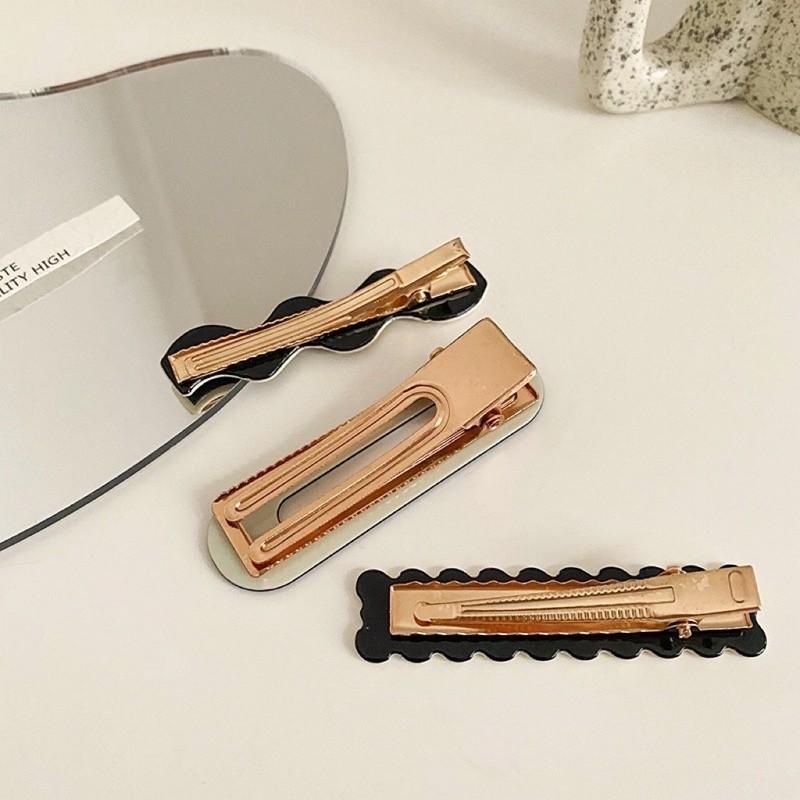 現貨實拍 邊框配色髮夾 髮夾 簡約髮夾 無痕夾-細節圖6