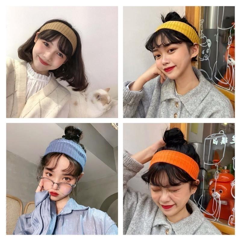 最後現貨出清價 坑條紋棉質髮帶 彩色 針織 洗臉 髮帶 瀏海防掉-細節圖3