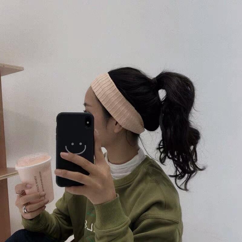 最後現貨出清價 坑條紋棉質髮帶 彩色 針織 洗臉 髮帶 瀏海防掉-細節圖7