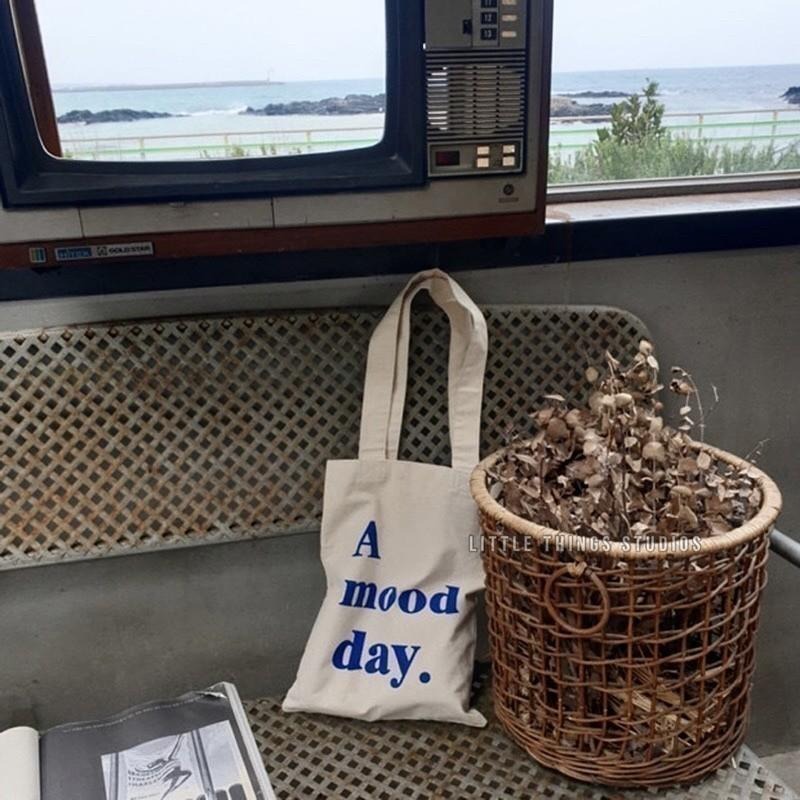 最後現貨出清價 現貨 A mood day 購物袋 帆布袋 文青手袋 棉布袋 隨身包 手提包 歐美 韓系 SB021-細節圖3