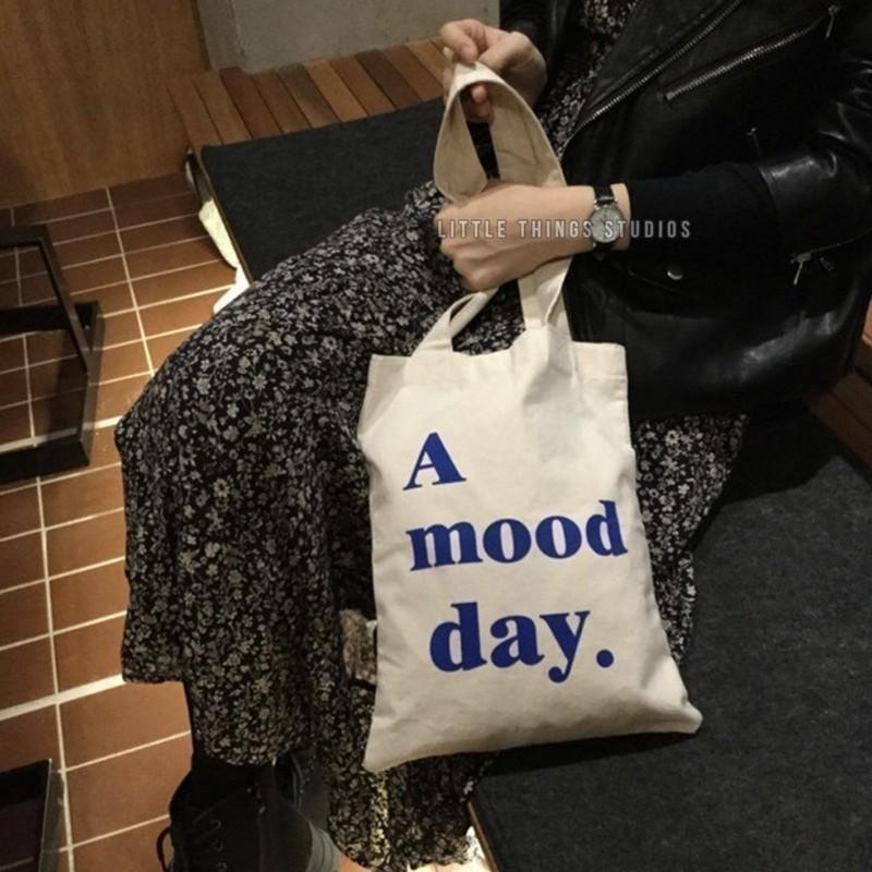 最後現貨出清價 現貨 A mood day 購物袋 帆布袋 文青手袋 棉布袋 隨身包 手提包 歐美 韓系 SB021-細節圖5
