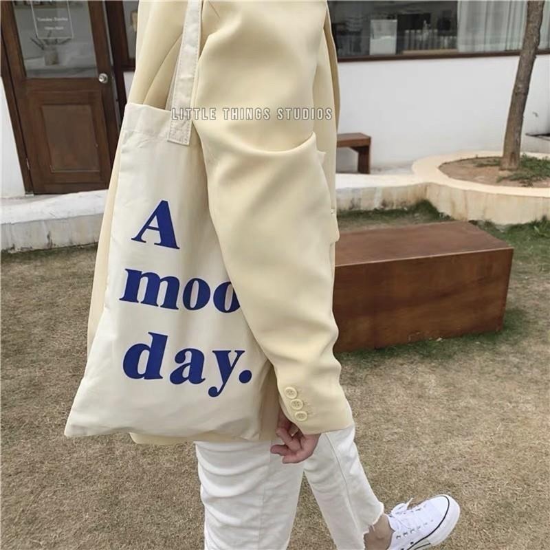 最後現貨出清價 現貨 A mood day 購物袋 帆布袋 文青手袋 棉布袋 隨身包 手提包 歐美 韓系 SB021-細節圖8