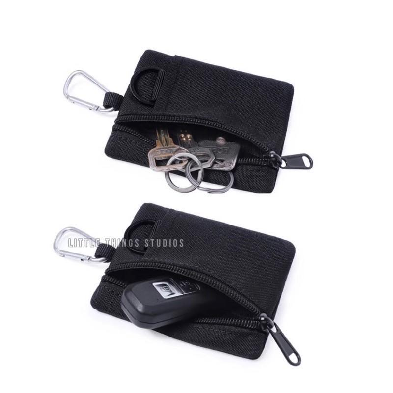 現貨 實拍 3色 Mini bag 方型 零錢包 掛包 耳機包 隨身 尼龍 抗磨-細節圖4