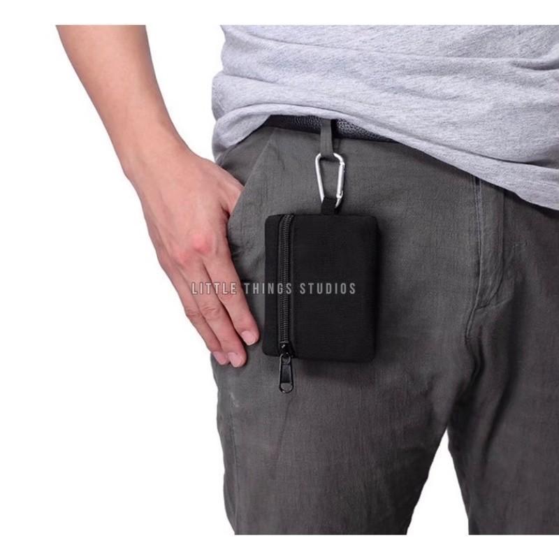 現貨 實拍 3色 Mini bag 方型 零錢包 掛包 耳機包 隨身 尼龍 抗磨-細節圖5