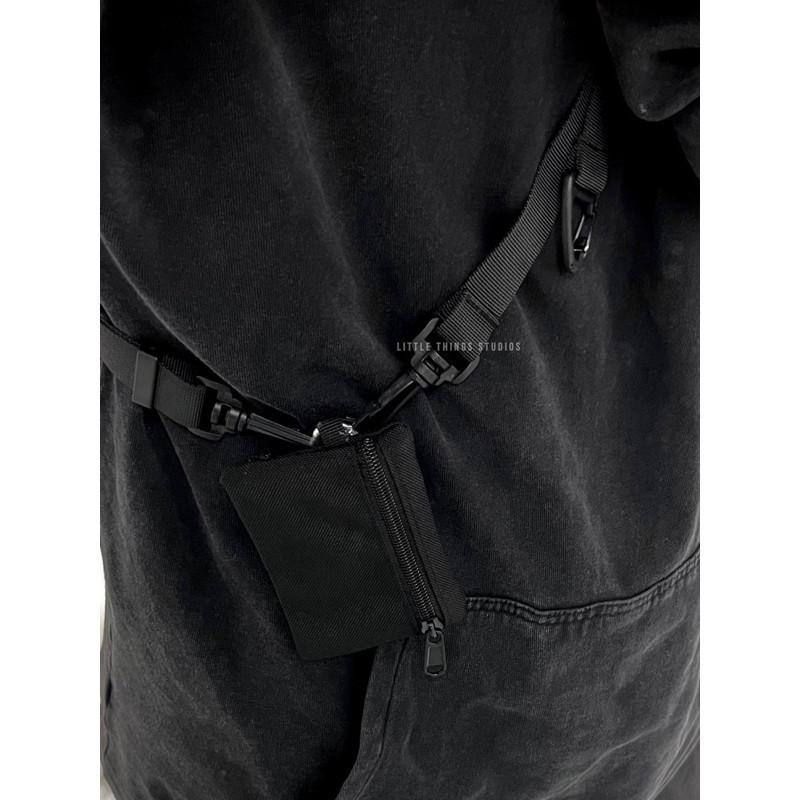 現貨 實拍 3色 Mini bag 方型 零錢包 掛包 耳機包 隨身 尼龍 抗磨-細節圖7