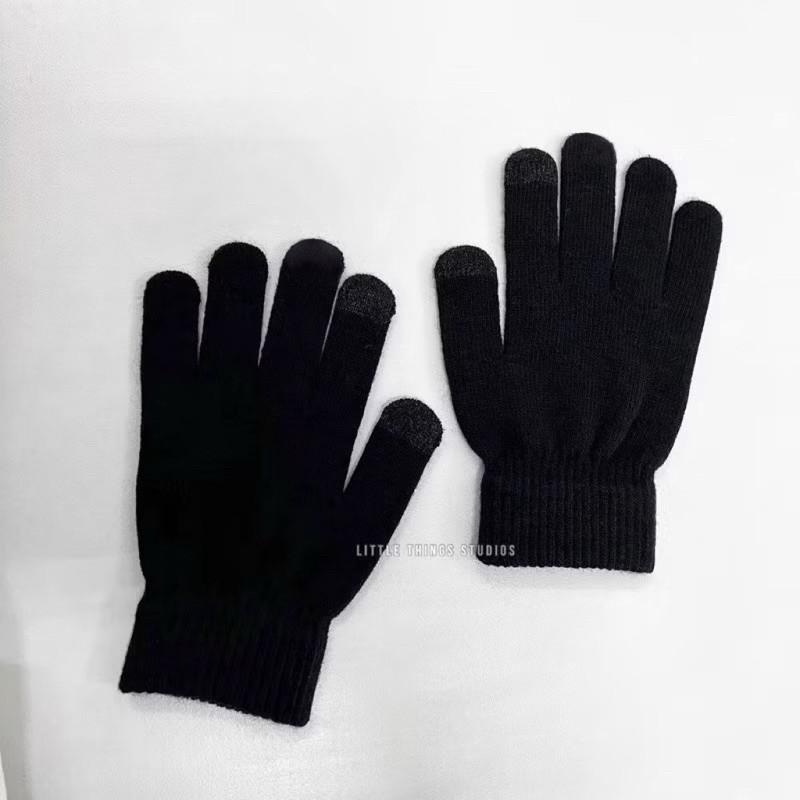 季末大特價 現貨 實拍 可觸控保暖手套 保暖手套 觸控手套 針織手套 加絨 厚款 騎車 黑色-細節圖7