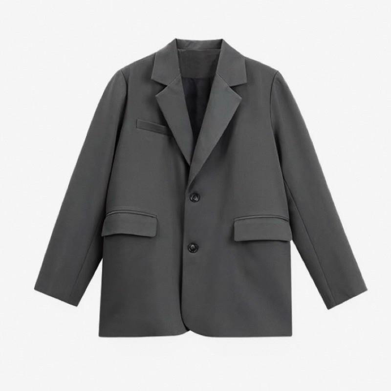 現貨 2色 女款 經典款修身西外 深灰色 西裝 外套 基本款 顯瘦-細節圖8