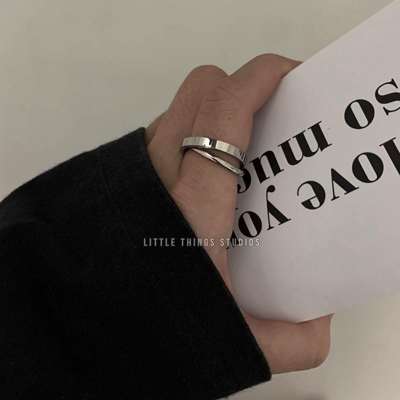 現貨 有實拍 多層雙圈 鈦鋼戒指 對戒 情侶戒指 雙圈戒指 雙環戒指 男戒 女戒 質感-細節圖2