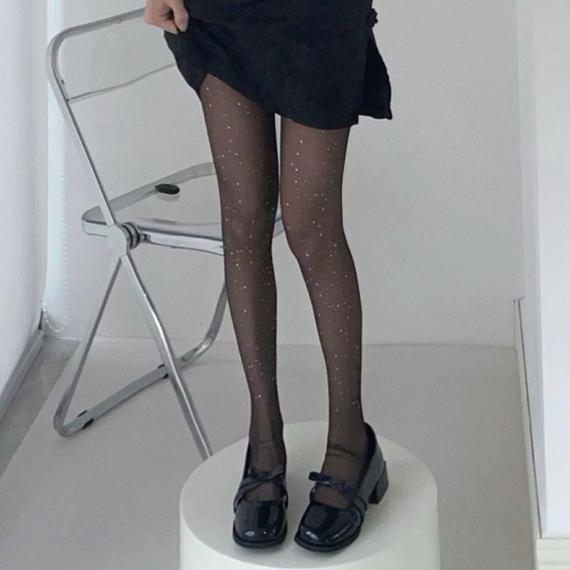 現貨 3色 星河點點 亮鑽 芭蕾舞襪 透膚絲襪 美肌褲襪 星星 星河 派對服裝-細節圖8