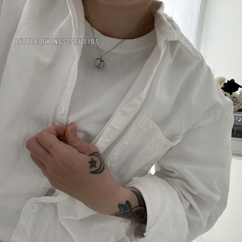 現貨 實拍 羅曼式 全鋼項鍊 情侶項鍊 圓盤 鈦鋼 項鍊 雙面 翻轉-細節圖7