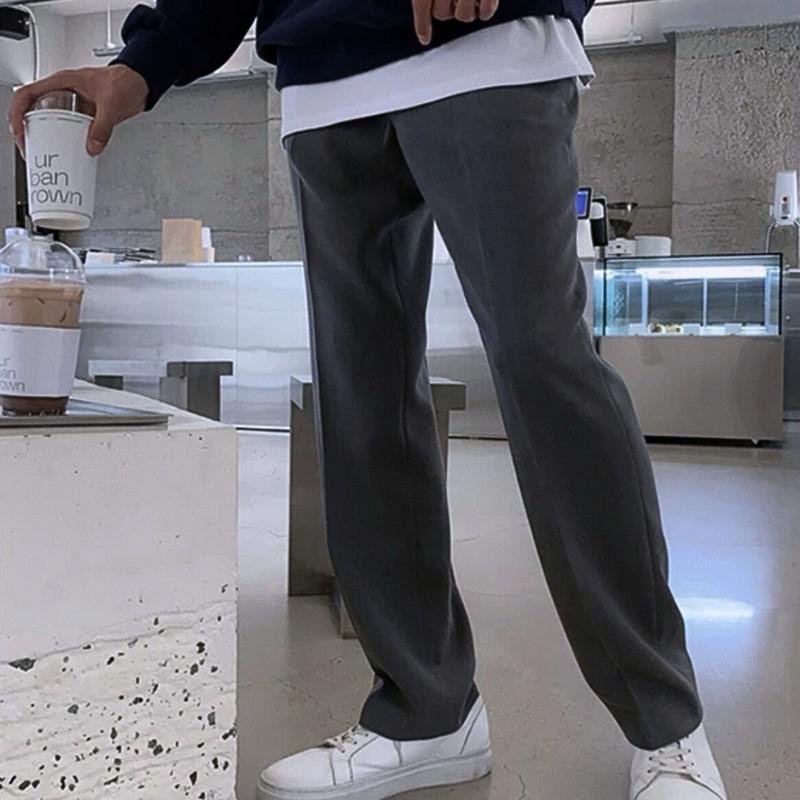 現貨 實拍 4色 垂墜感 直筒 西褲 素面 西裝褲 長褲 西裝長褲 舒適 垂墜-細節圖5