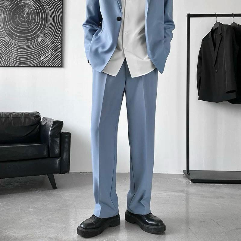 現貨 實拍 4色 垂墜感 直筒 西褲 素面 西裝褲 長褲 西裝長褲 舒適 垂墜-細節圖7