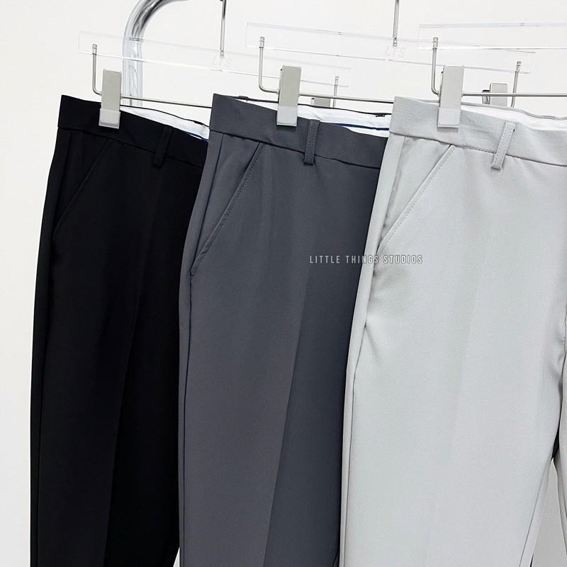現貨 實拍 3色 西裝九分褲 修身 套裝 灰 西裝褲-細節圖6