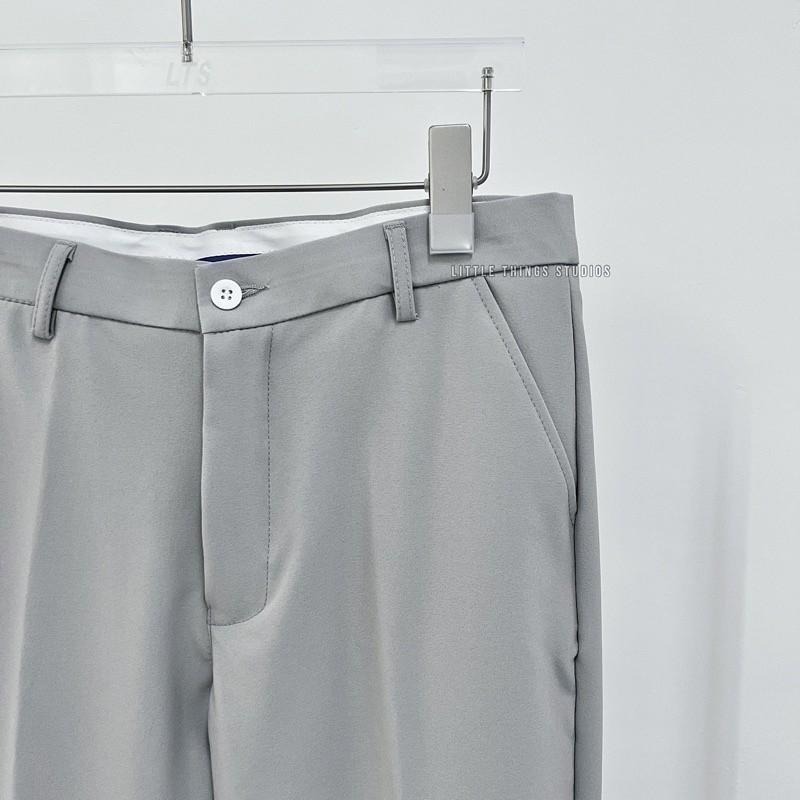 現貨 實拍 3色 西裝九分褲 修身 套裝 灰 西裝褲-細節圖7