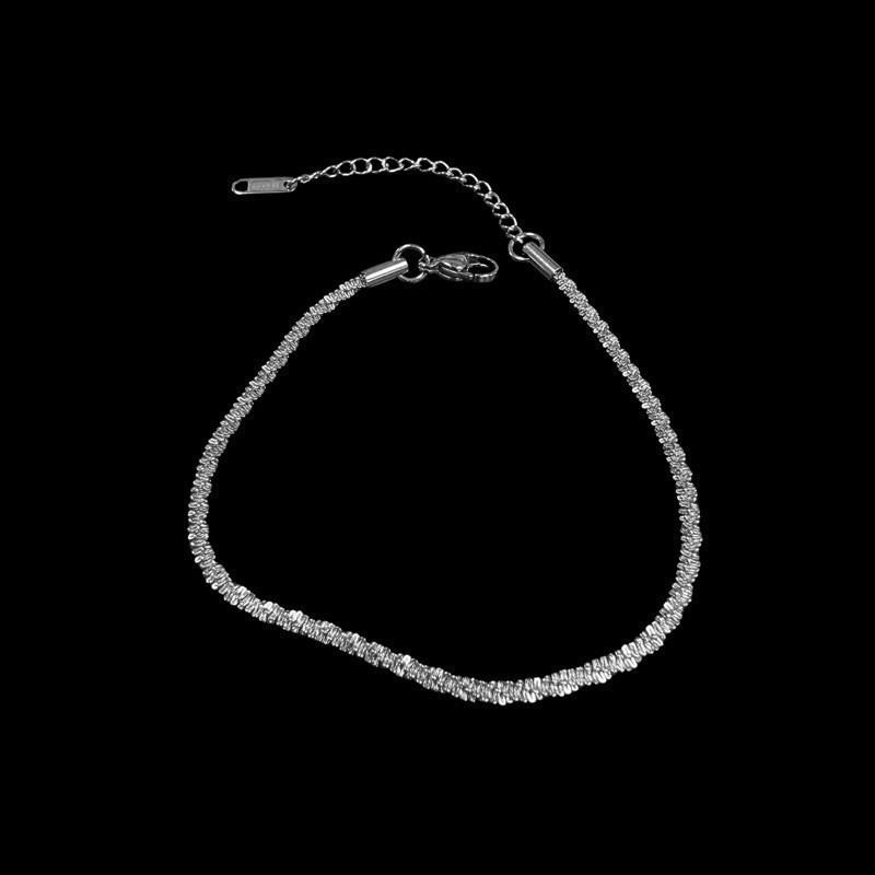 現貨 實拍 波光粼粼 蛇骨 手鍊 男 鈦鋼 鱗片 閃耀 SW011-細節圖2