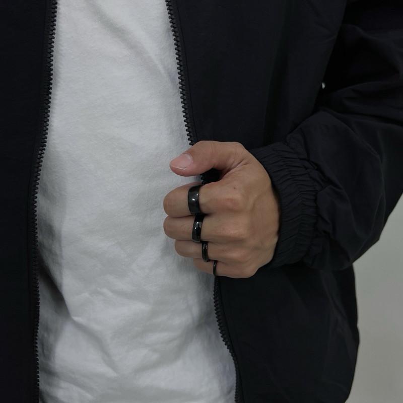 現貨 實拍 4 size 黑弧圈 鈦鋼 戒指 圓弧戒 男戒 焦慮戒指-細節圖8