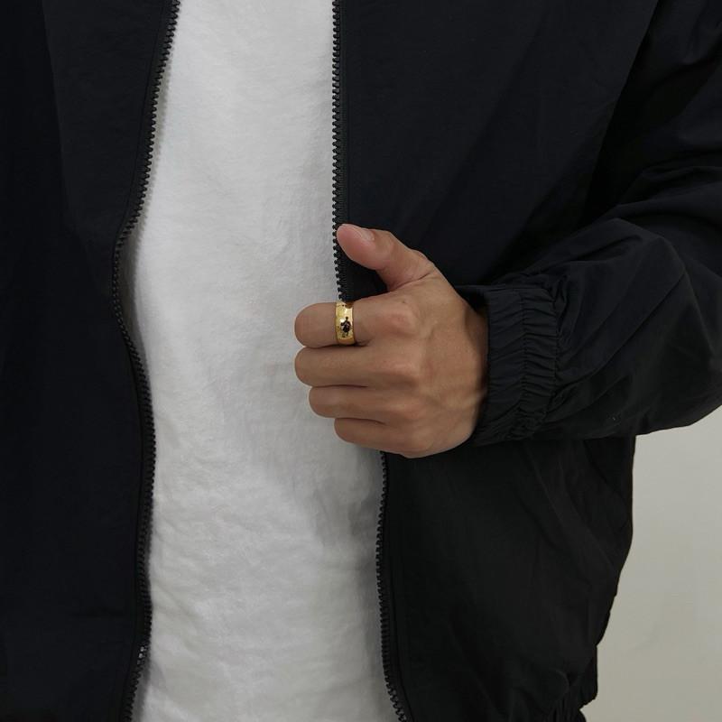 現貨 實拍 4 size 金弧圈圓弧戒 鈦鋼 寬戒 細戒-細節圖4