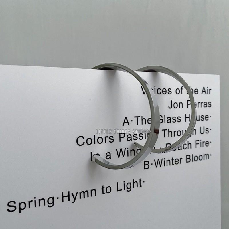 現貨 實拍 鏡面感 開口手環 極簡 手環 簡約 韓系 鈦鋼-細節圖4