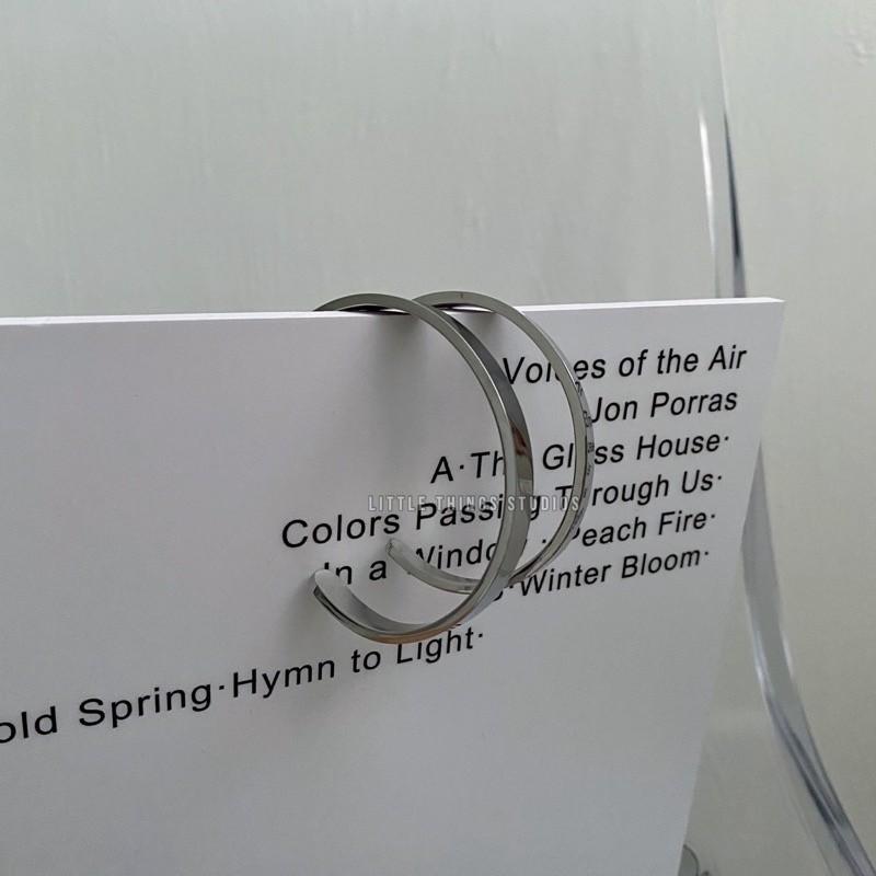 現貨 實拍 鏡面感 開口手環 極簡 手環 簡約 韓系 鈦鋼-細節圖7