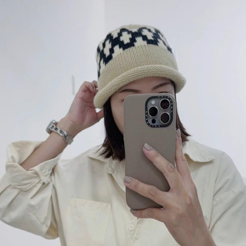 最後現貨出清價 實拍 2色 圖騰捲邊毛帽 毛線帽 圖騰 護耳帽 針織帽 保暖-細節圖8