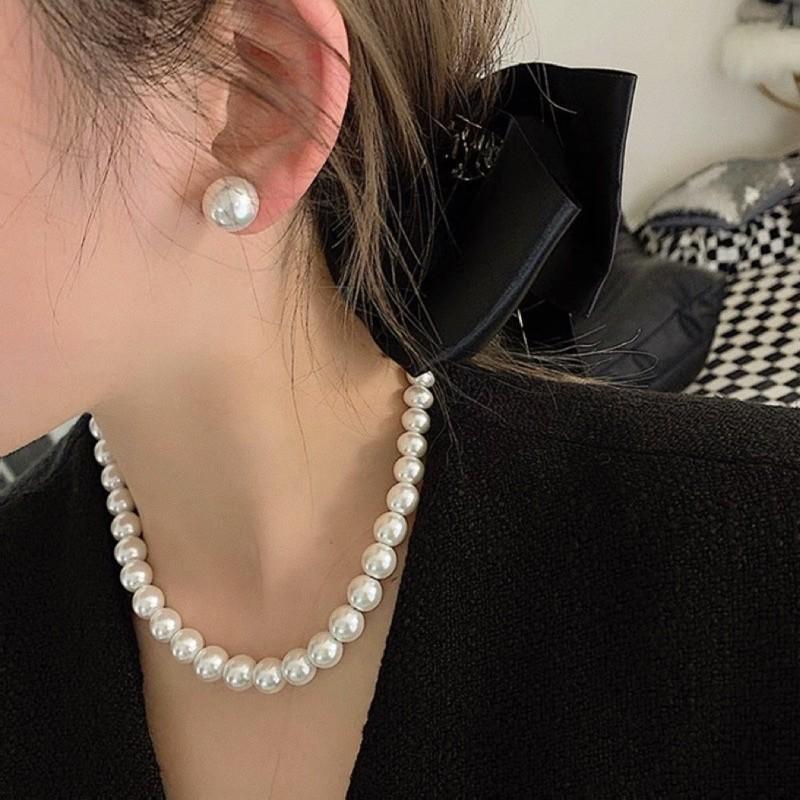 現貨 實拍 925銀針 復古珍珠耳環 銀針 耳釘 珍珠 耳環-細節圖2