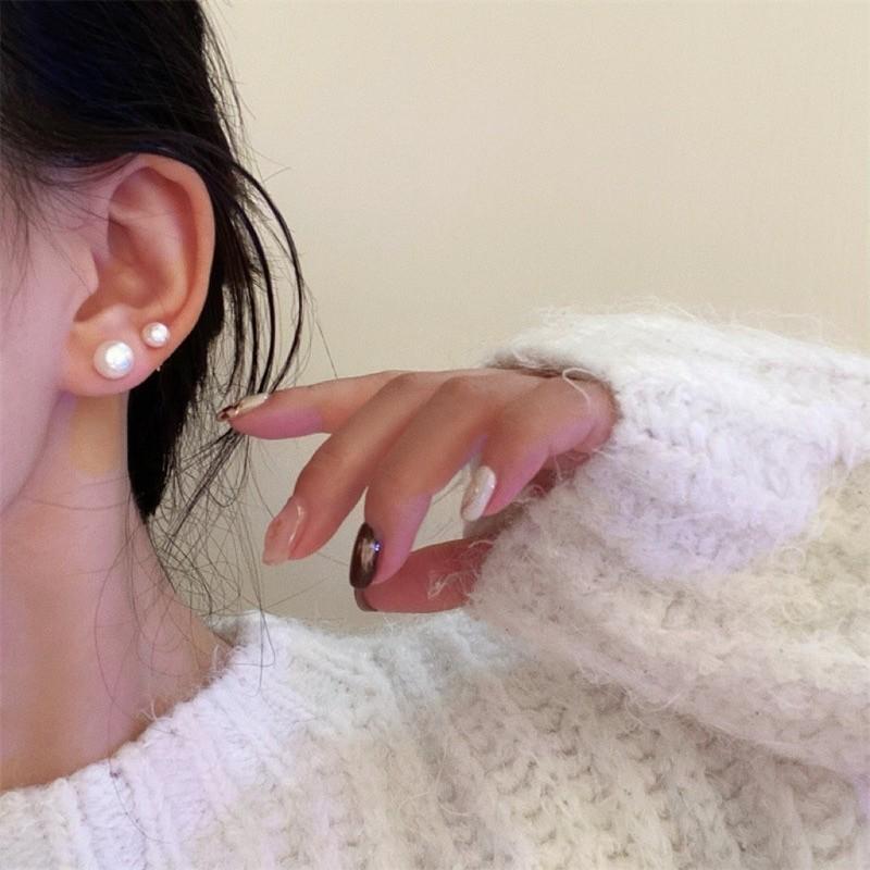 現貨 實拍 925銀針 復古珍珠耳環 銀針 耳釘 珍珠 耳環-細節圖7