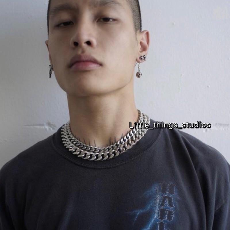 現貨 實拍 鈦鋼古巴鍊 不鏽鋼 短鏈 男 Cuban Link Chain-細節圖8