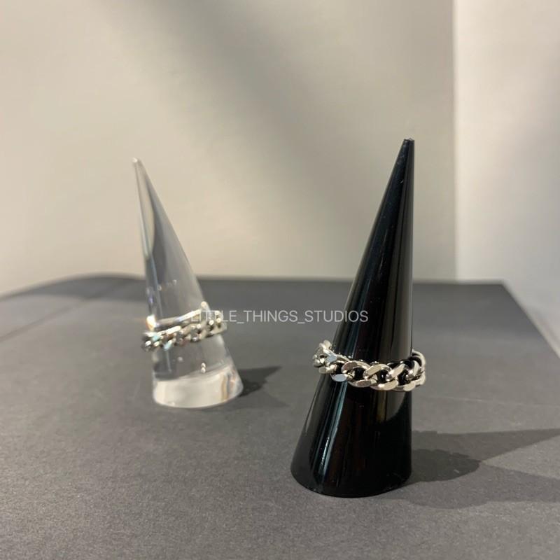 現貨 實拍 韓國同款 麻花鍊戒 軟戒 鏈條 戒指 鈦鋼 鏈戒-細節圖2