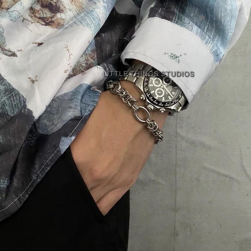 現貨 多環鏈接手鏈 鐵環 手鍊 醫療鋼 316L 手鏈-細節圖4