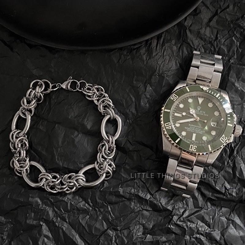 現貨 多環鏈接手鏈 鐵環 手鍊 醫療鋼 316L 手鏈-細節圖5