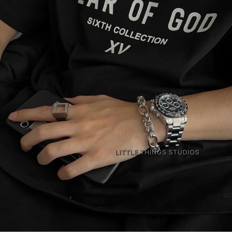 現貨 多環鏈接手鏈 鐵環 手鍊 醫療鋼 316L 手鏈-細節圖7