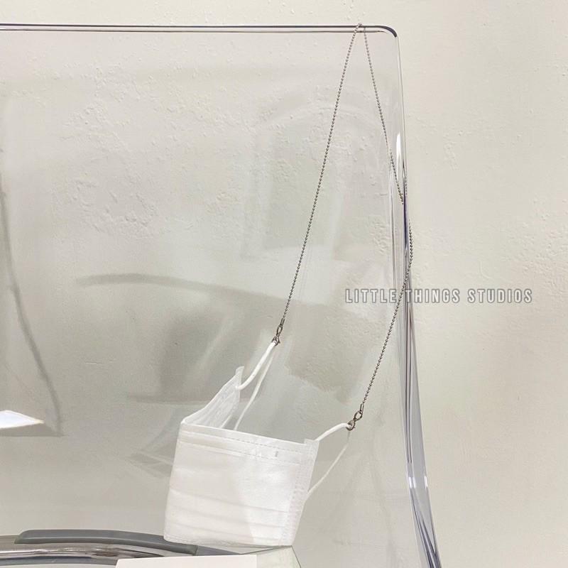 現貨 實拍 鋼珠口罩鏈 鈦鋼 串珠 細鍊-細節圖2