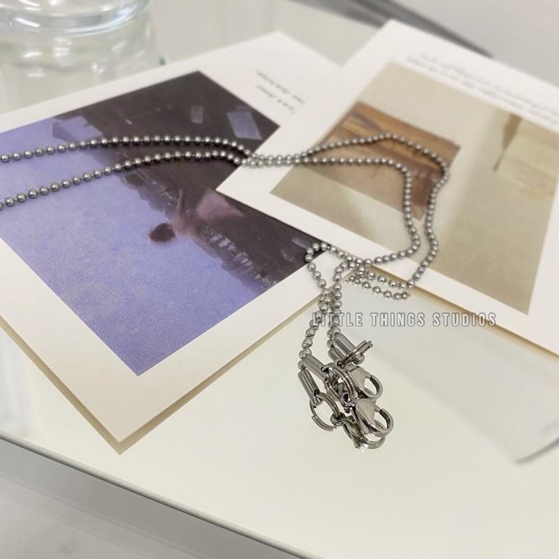 現貨 實拍 鋼珠口罩鏈 鈦鋼 串珠 細鍊-細節圖4