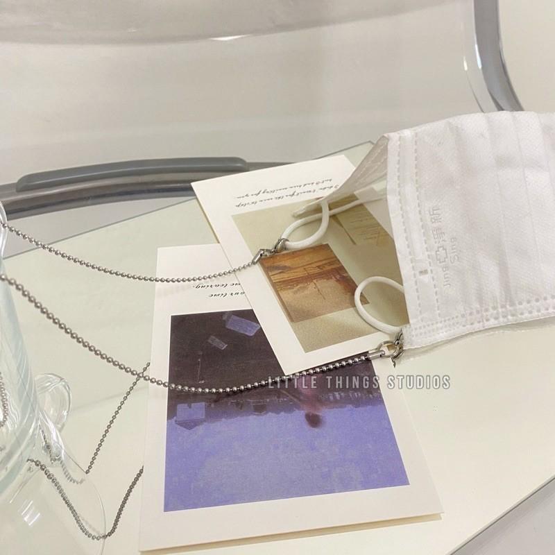 現貨 實拍 鋼珠口罩鏈 鈦鋼 串珠 細鍊-細節圖5