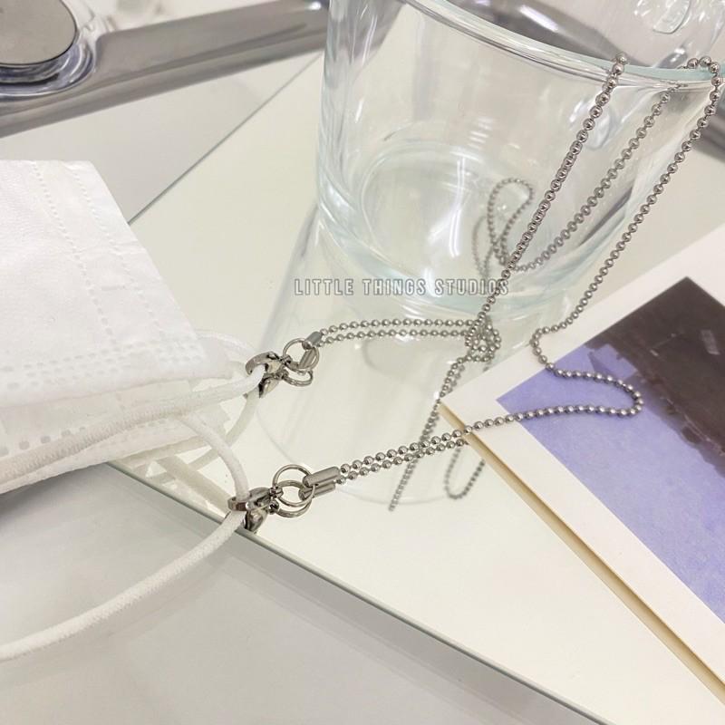 現貨 實拍 鋼珠口罩鏈 鈦鋼 串珠 細鍊-細節圖7