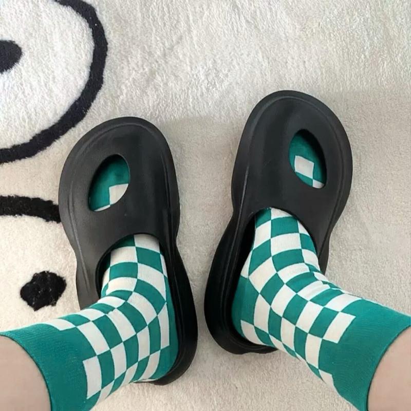 現貨 3色 棋盤格短襪 休閒 格子 長襪 棋盤格 短襪 女襪-細節圖6