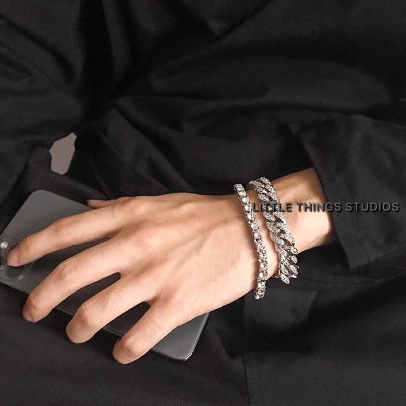 出清價售完不補 現貨 2色 單排萊茵鑽手鍊 水鑽 排鑽 手鍊 手鏈 方鑽 金色 銀色-細節圖2