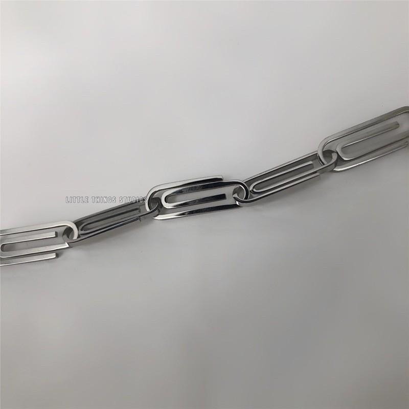 現貨 迴紋針 316L 醫療鋼 手鍊 可拆解 情侶 手鏈 SW018-細節圖5