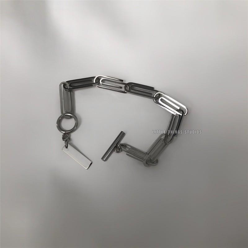 現貨 迴紋針 316L 醫療鋼 手鍊 可拆解 情侶 手鏈 SW018-細節圖6