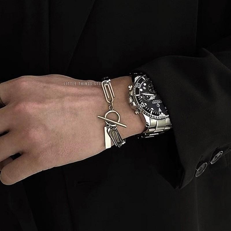 現貨 迴紋針 316L 醫療鋼 手鍊 可拆解 情侶 手鏈 SW018-細節圖8